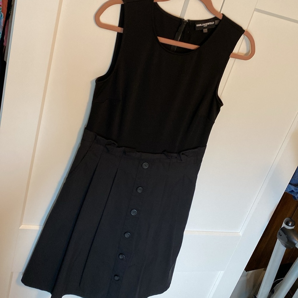 Karl Lagerfeld casual black dress Sz.8 - Picture 10 of 11